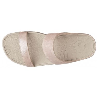 Lulu FitFlop Schimmer suede slide  ROSA