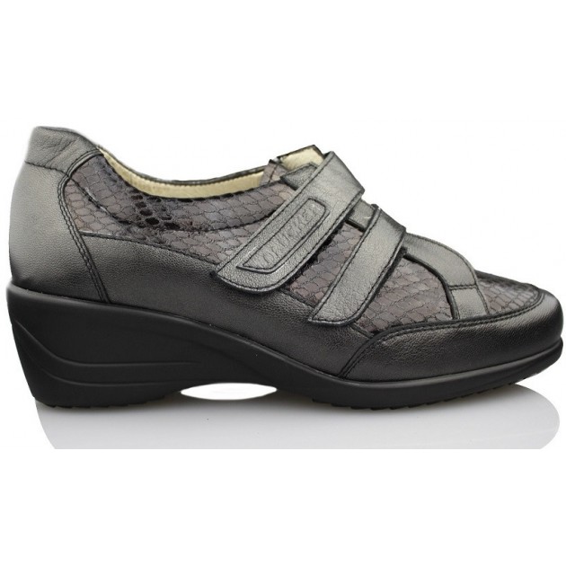 Drucker CALZAPEDIC Mokassin breite und bequeme Velcro. NEGRO