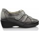 Drucker CALZAPEDIC Mokassin breite und bequeme Velcro.  NEGRO