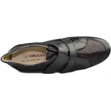 Drucker CALZAPEDIC Mokassin breite und bequeme Velcro.  NEGRO