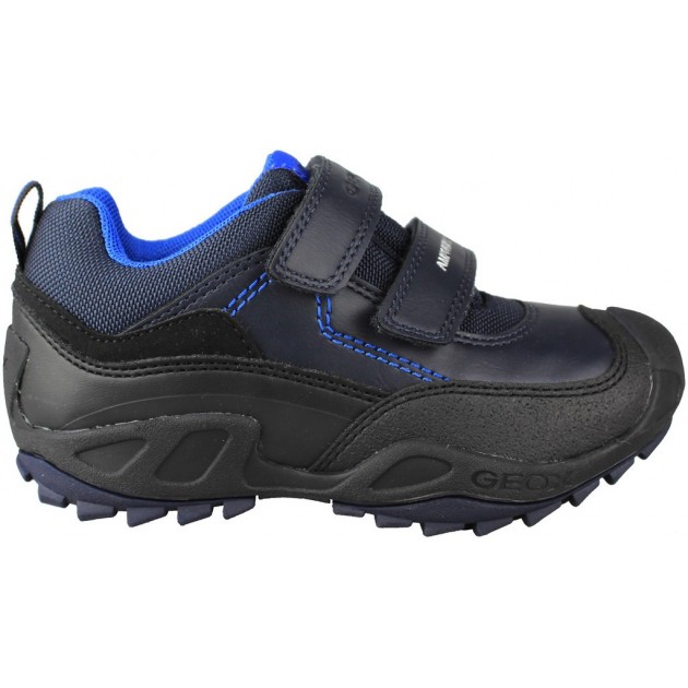 GEOX JN SAVAGE ZAPATILLA DOBLE VELCRO  AZUL