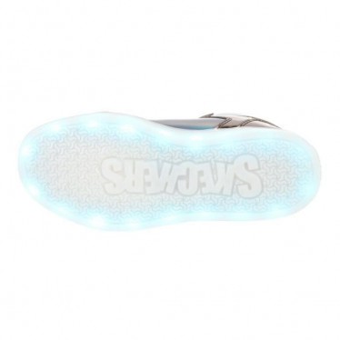 GRAU UND LILA SKECHERS SNEAKERS  GRIS