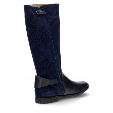 Garvalin gravierte Wildlederstiefel Mädchen  AZUL