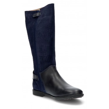 Garvalin gravierte Wildlederstiefel Mädchen  AZUL