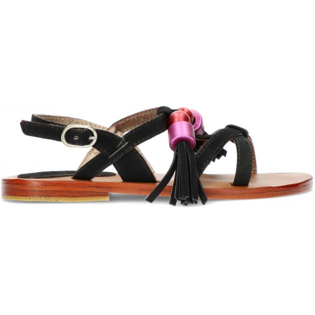 OCA LOCA gesäumten Sandale NEGRO