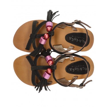 OCA LOCA gesäumten Sandale  NEGRO