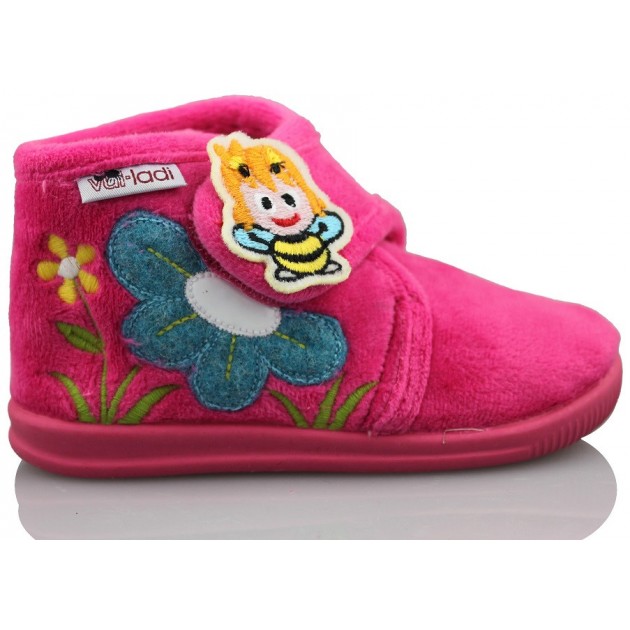 VULLADI Schuhe Klett Mädchen nach Hause gehen ROSA