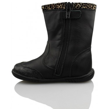 Pablosky Mädchen Leoparden Stiefel  NEGRO