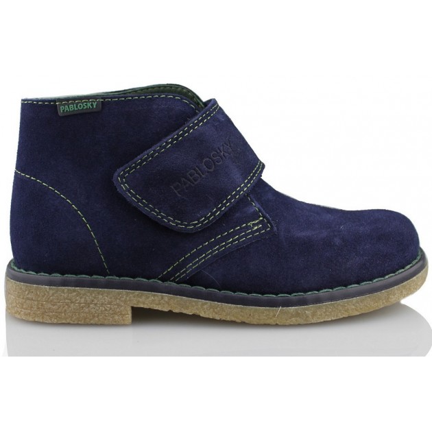 Pablosky Stiefel Kind Klett AZUL