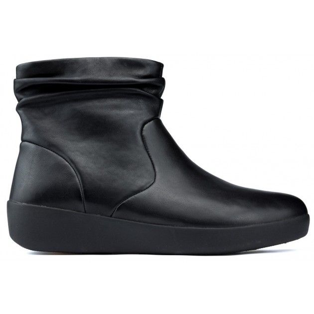FITFLOP MUK FITFLOP SKATEBOOTIE LEDERSTIEFELUK BLACK FITFLOP MUK FITFLOP SKATEBOOTIE LEDERSTIEFELUK BLACK