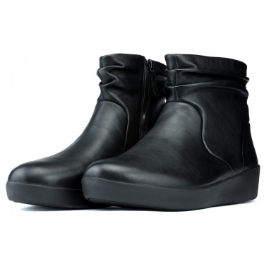 FITFLOP MUK FITFLOP SKATEBOOTIE LEDERSTIEFELUK BLACK