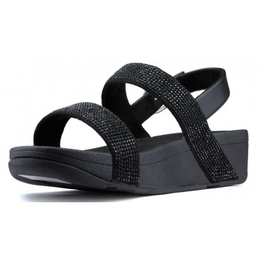 SANDALEN FITFLOP LOTTIE SHIMMERCRYSTAL BLACK
