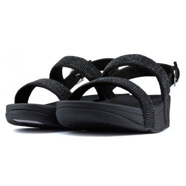 SANDALEN FITFLOP LOTTIE SHIMMERCRYSTAL BLACK