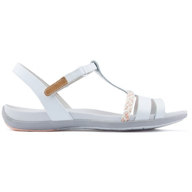 Sandalen CLARKS UNSTRUCTURED TEALITE WHITE Sandalen CLARKS UNSTRUCTURED TEALITE WHITE