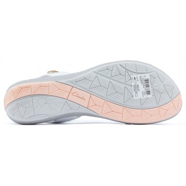 Sandalen CLARKS UNSTRUCTURED TEALITE WHITE
