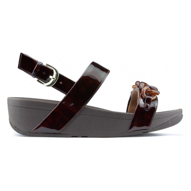 SANDALEN FITFLOP LOTTIE TORTOISESHELL KETTE CHOCOLATE SANDALEN FITFLOP LOTTIE TORTOISESHELL KETTE CHOCOLATE