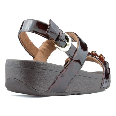 SANDALEN FITFLOP LOTTIE TORTOISESHELL KETTE CHOCOLATE