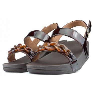 SANDALEN FITFLOP LOTTIE TORTOISESHELL KETTE CHOCOLATE