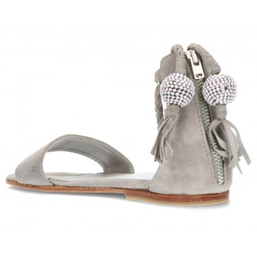 OCA LOCA Nubukleder Sandalen für Mädchen GRIS