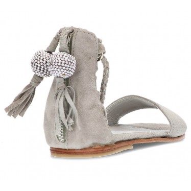 OCA LOCA Nubukleder Sandalen für Mädchen GRIS