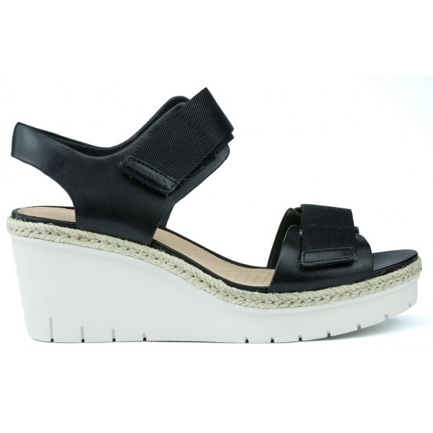 CLARKS SANDALEN PALM SHINE0 13285 BLACK LEATHER CLARKS SANDALEN PALM SHINE0 13285 BLACK LEATHER
