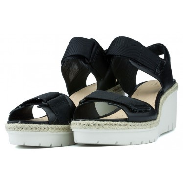 CLARKS SANDALEN PALM SHINE0 13285 BLACK LEATHER