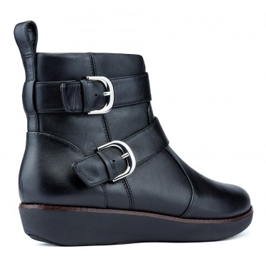 Füßlinge FITFLOP LAILA DOUBLE BUCKLE BLACK
