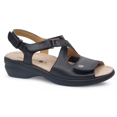 CALZAMEDI bequeme Sandale Sonder bunions NEGRO