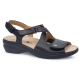CALZAMEDI bequeme Sandale Sonder bunions NEGRO