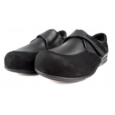 SCHUHE CALZAMEDI VELCRO BRILLANTES W NEGRO