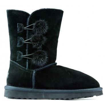 Stiefel Oca Loca Pompon NEGRO