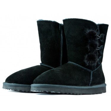 Stiefel Oca Loca Pompon NEGRO