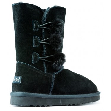 Stiefel Oca Loca Pompon NEGRO