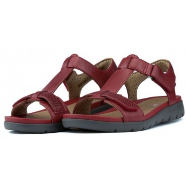 CLARKS SANDALS UNSTRUCTURED A HAYWOOD RED LEATHER
