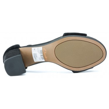 CLARKS DEVA MAE 8967 SANDALEN BLACK SUEDE