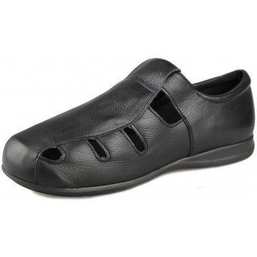 CALZAMEDI breite unisex Sandale 15 NEGRO