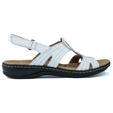CLARKS SANDALEN PALM SHINE0 13285 WHITE LEATHER