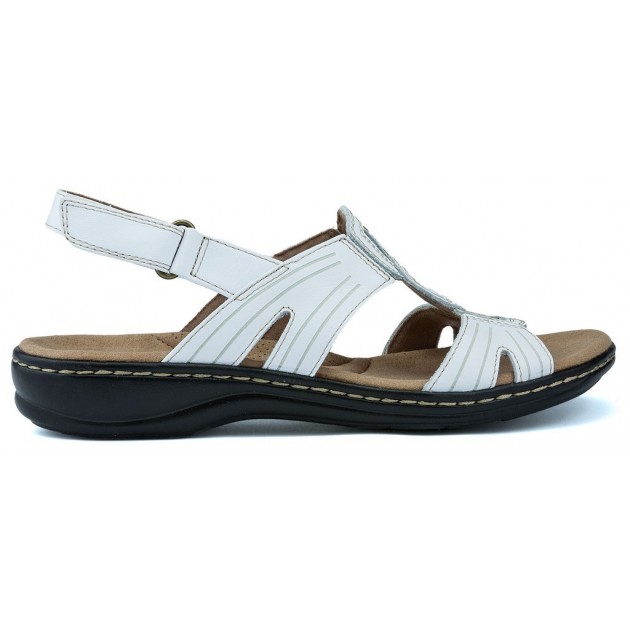CLARKS SANDALEN PALM SHINE0 13285 WHITE LEATHER CLARKS SANDALEN PALM SHINE0 13285 WHITE LEATHER