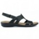 CLARKS SANDALEN PALM SHINE0 13285 BLACK LEATHER