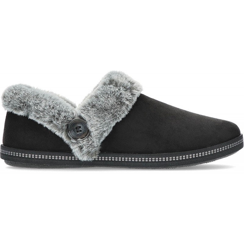 SKECHERS COSY CAMPFIRE FRESH TOAST SLIPPER 167219 BLACK