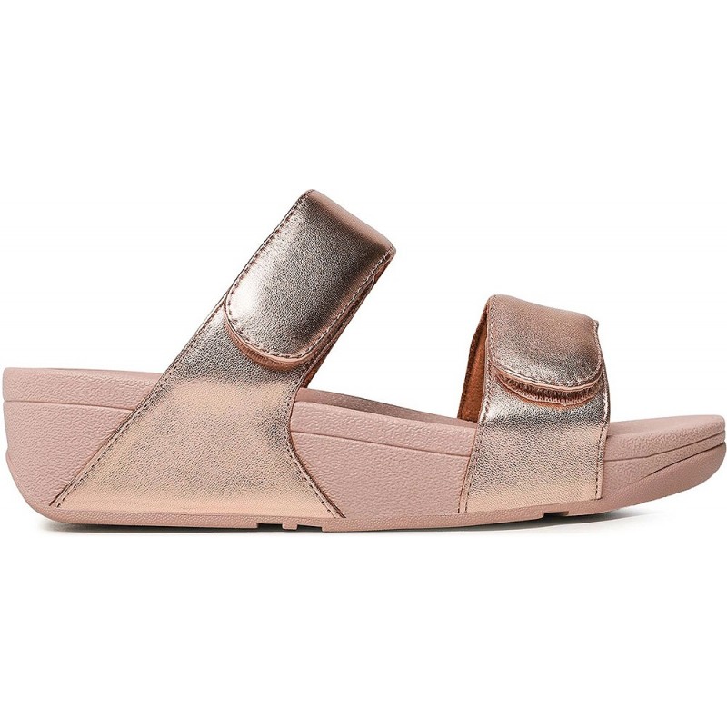 SANDALEN FITFLOP FV6 LULU VERSTELLBARE LEDER-SANDALEN ROSE_GOLD