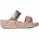 SANDALEN FITFLOP FV6 LULU VERSTELLBARE LEDER-SANDALEN ROSE_GOLD