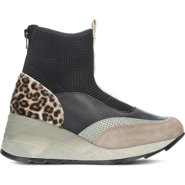 BOTIN CETTI C-1334 WILDLEDERSTRICK MIT TIERDRUCK BLACK BOTIN CETTI C-1334 WILDLEDERSTRICK MIT TIERDRUCK BLACK