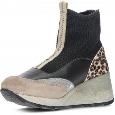 BOTIN CETTI C-1334 WILDLEDERSTRICK MIT TIERDRUCK BLACK