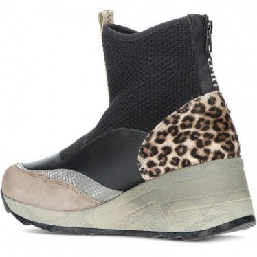 BOTIN CETTI C-1334 WILDLEDERSTRICK MIT TIERDRUCK BLACK