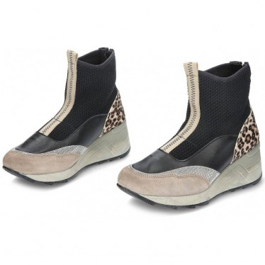 BOTIN CETTI C-1334 WILDLEDERSTRICK MIT TIERDRUCK BLACK