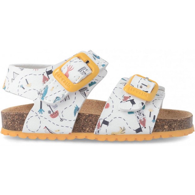 GARVALIN SANDALEN 232663 BIO GEDRUCKT BLANCO GARVALIN SANDALEN 232663 BIO GEDRUCKT BLANCO