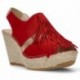 BROWN ESPADRILLES APHRODITE FRINGES ROJO