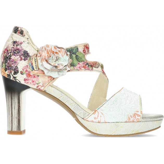 SCHUHE MIT ABSATZ LAURA VITA HICAO0523 FLORAL_BEIGE SCHUHE MIT ABSATZ LAURA VITA HICAO0523 FLORAL_BEIGE