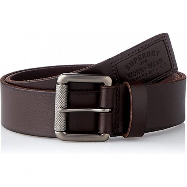 SUPERDRY GÜRTEL M9210091A VINTAGE-ABZEICHENMANN BROWN